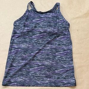 Patagonia Black White and Purple Sports Top